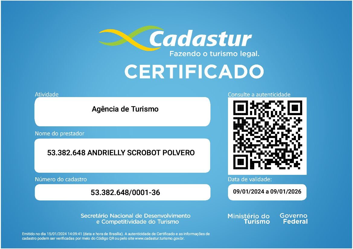 Certificado CADASTUR Jampatur