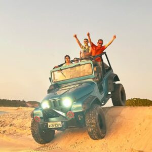 Sul Pé na Areia de 4X4 Aberta